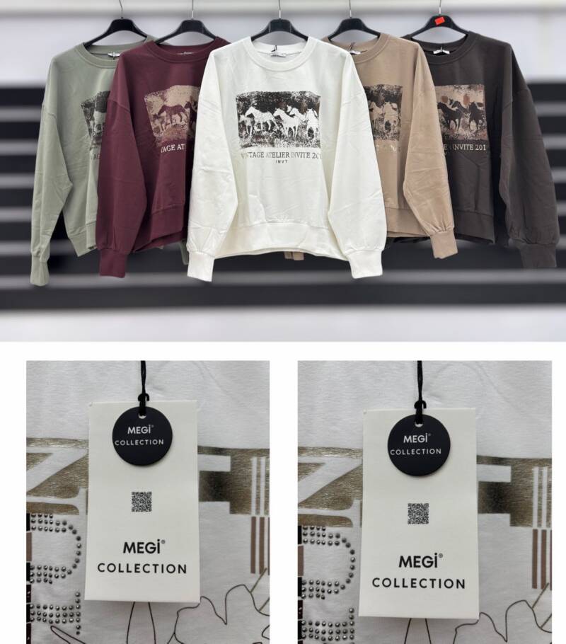 Bluzki damskie Roz S-XL, Mix Kolor .Paczka 12 szt